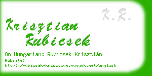 krisztian rubicsek business card